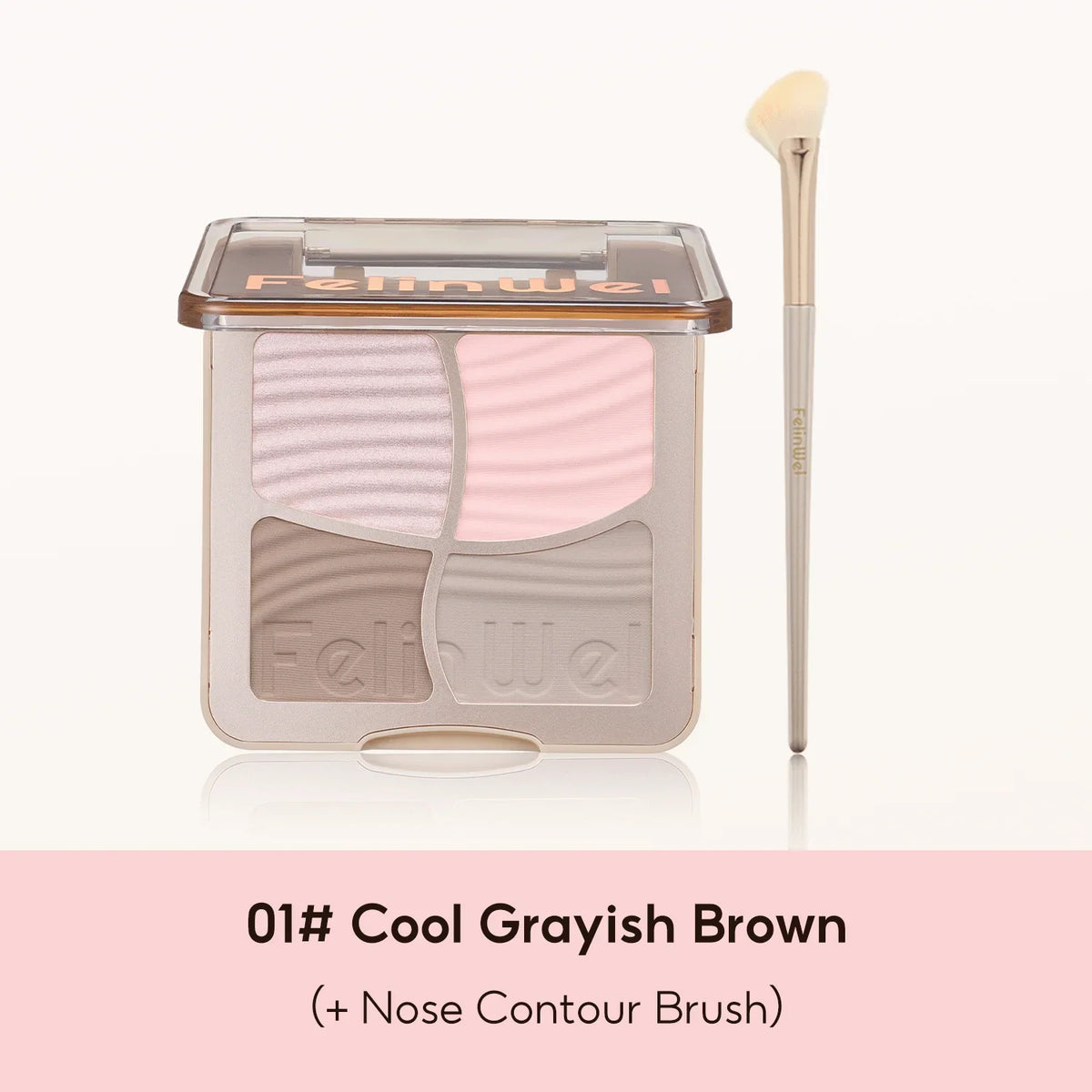 FelinWel 4 colores resaltador contorno paleta maquillaje 3D bronceador mate contorno polvo