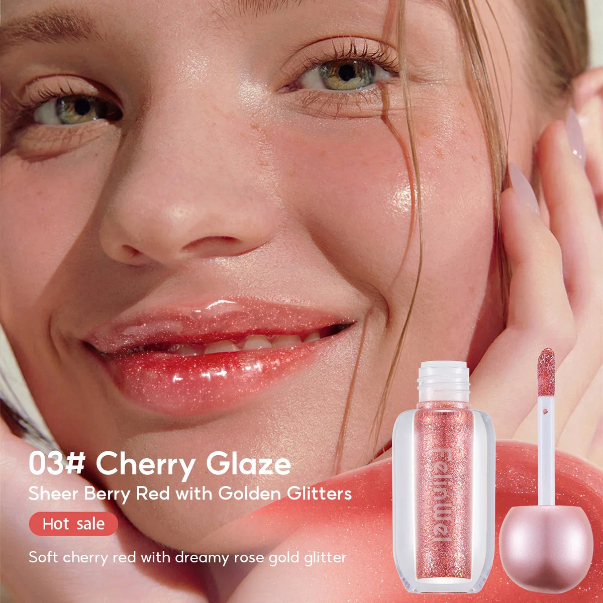 FelinWel Glitter Lip Gloss – Moisturizing & Plumping, Non-Sticky