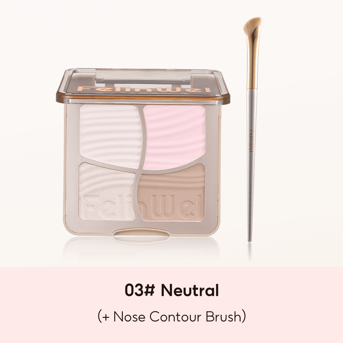 FelinWel 4 colores resaltador contorno paleta maquillaje 3D bronceador mate contorno polvo