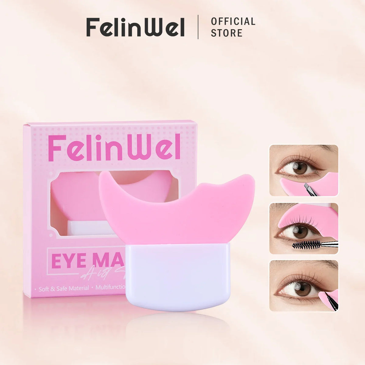 FelinWel - Protector auxiliar de maquillaje de ojos multifuncional