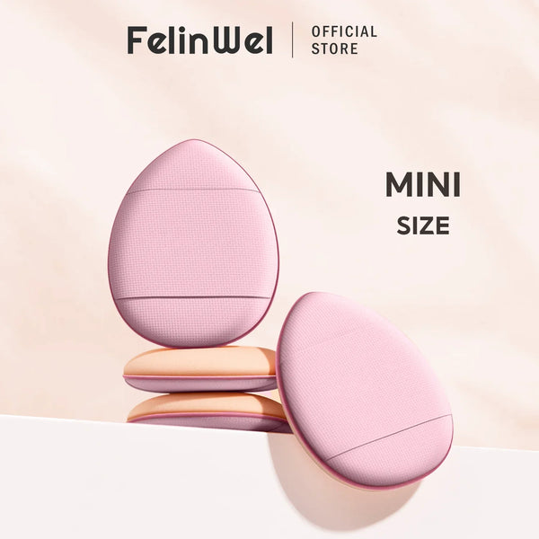 FelinWel - Juego de esponjas para dedos de tamaño mini, esponja de maquillaje, corrector facial, base para detalles