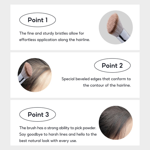 FelinWel Hairline Powder Brush Slope Brush Soft Precise Blending Fiber Vegan