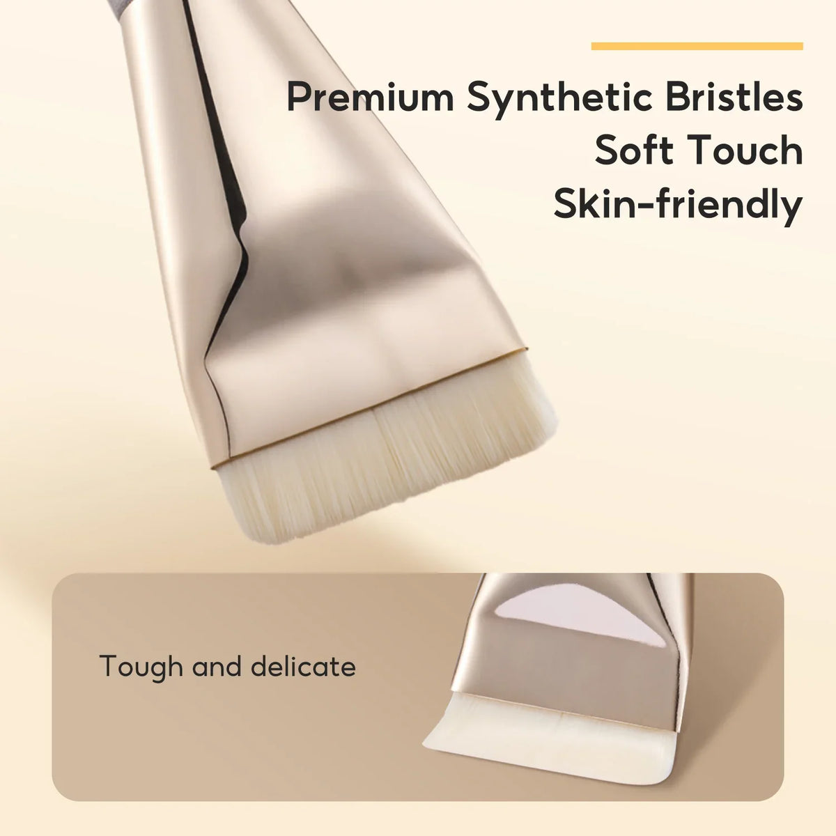 FelinWel Wide Flat Foundation Brush – Ultra-Dense Vegan Fiber, Streak-Free Finish