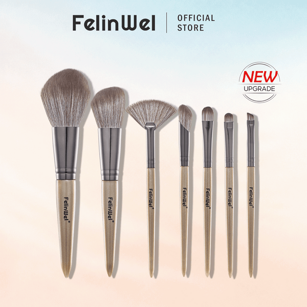 FelinWel Juego de brochas de maquillaje profesional de 13 piezas Vegano sin crueldad animal