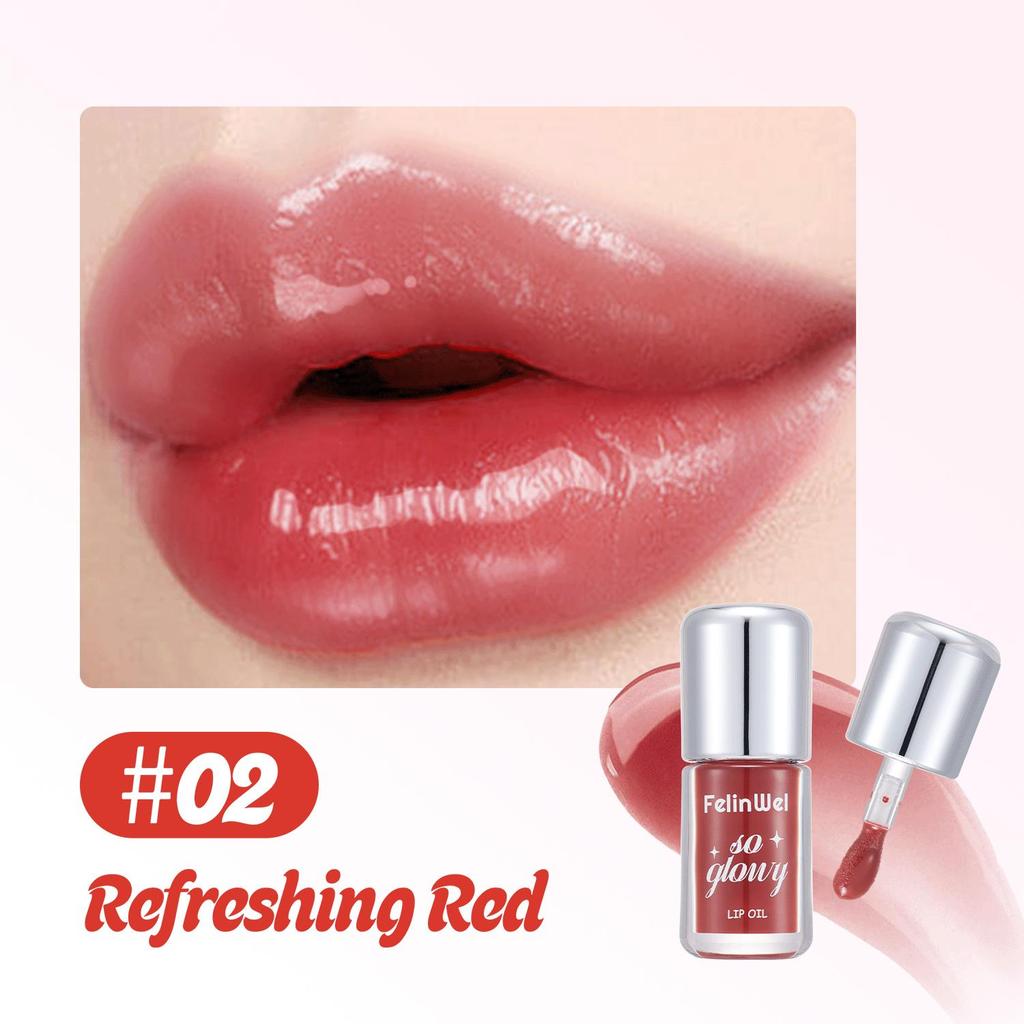 FelinWel Moisturizing Lip Oil with Glossy and Sheer Finish, Blur-Glowy Texture