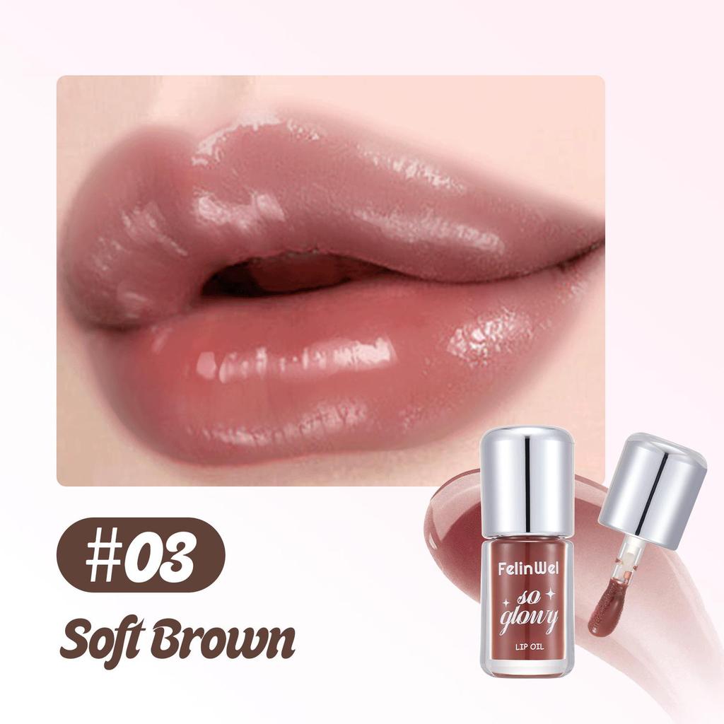FelinWel Moisturizing Lip Oil with Glossy and Sheer Finish, Blur-Glowy Texture, Nourishing Ingredients