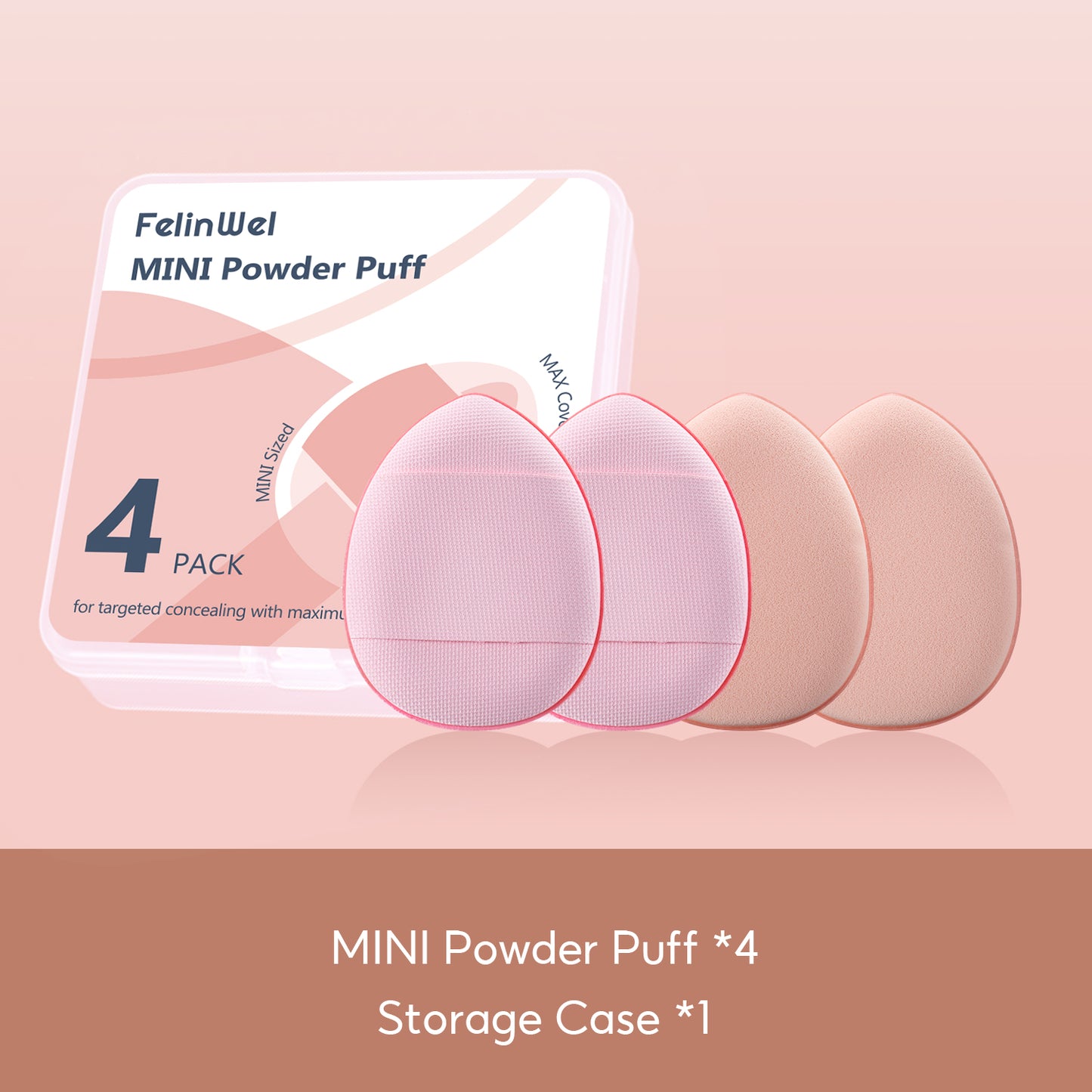 FelinWel - Juego de esponjas para dedos de tamaño mini, esponja de maquillaje, corrector facial, base para detalles