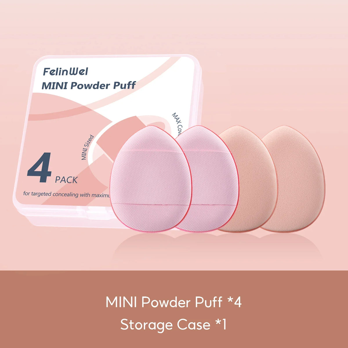 FelinWel - Juego de esponjas para dedos de tamaño mini, esponja de maquillaje, corrector facial, base para detalles