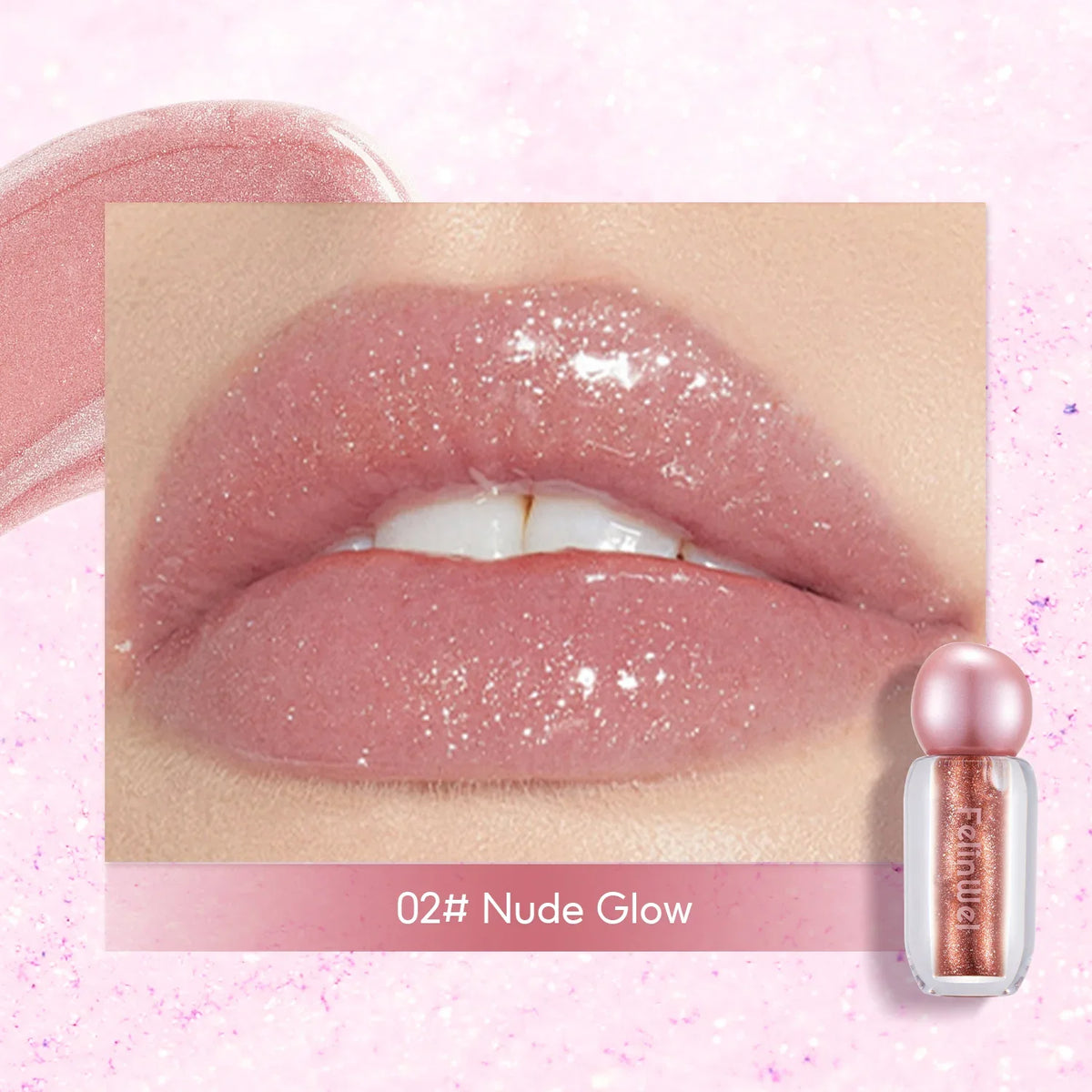 FelinWel Glitter Lip Gloss – Moisturizing & Plumping, Non-Sticky