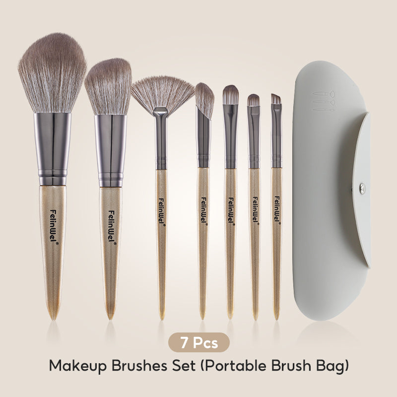 FelinWel Juego de brochas de maquillaje profesional de 13 piezas Vegano sin crueldad animal