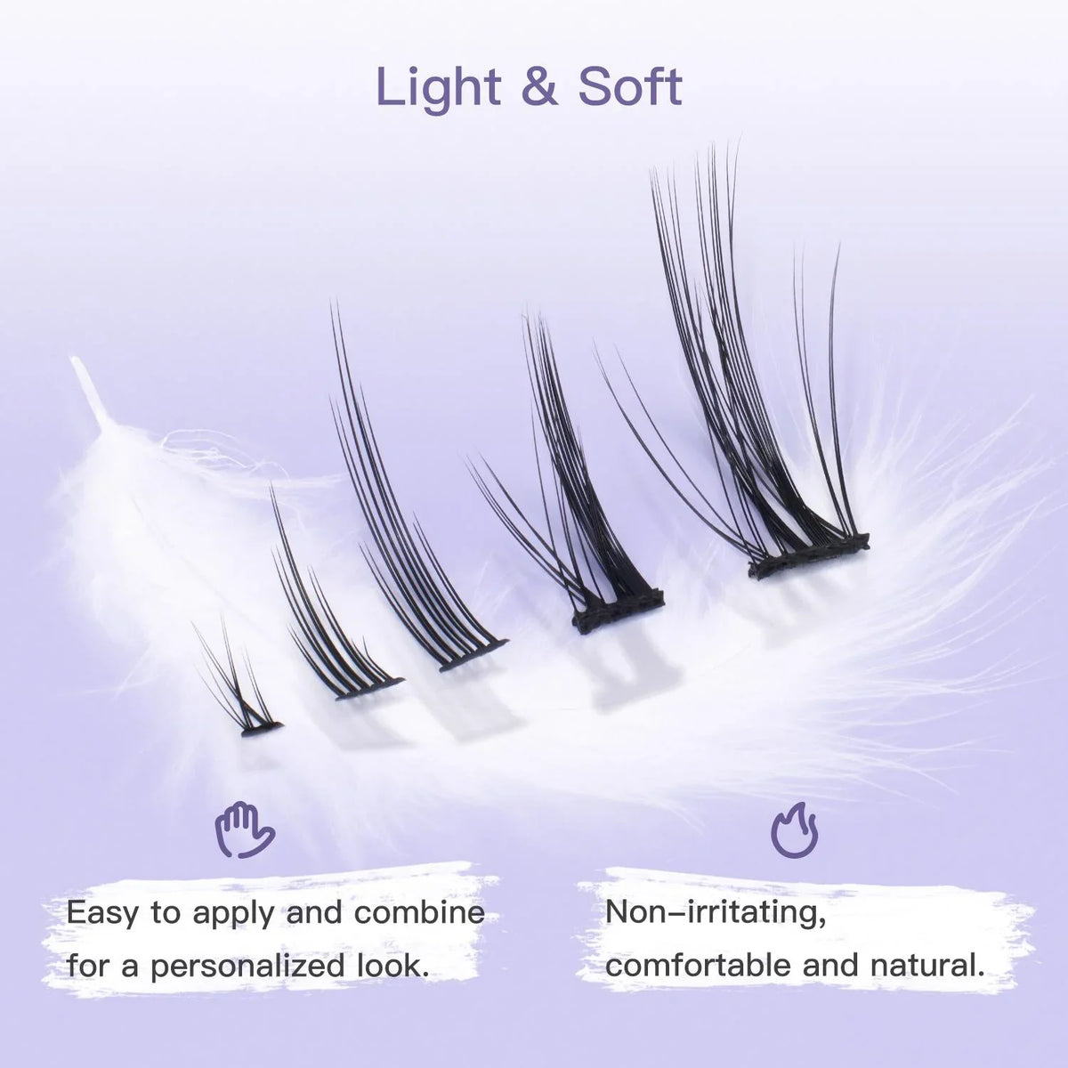 FelinWel Pestañas postizas en racimo para extensión de pestañas DIY