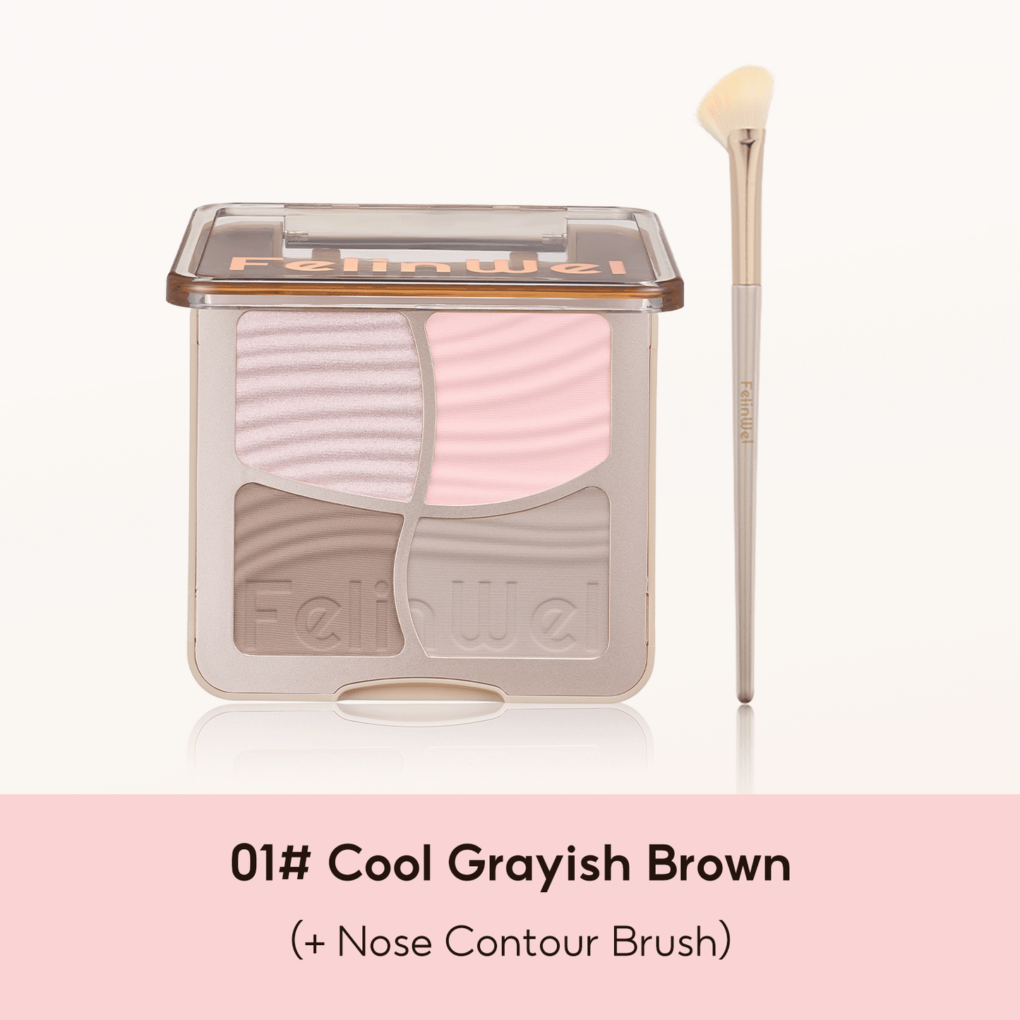 FelinWel 4 colores resaltador contorno paleta maquillaje 3D bronceador mate contorno polvo 