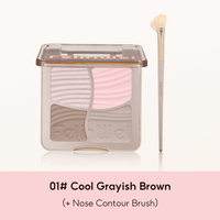 FelinWel 4 colores resaltador contorno paleta maquillaje 3D bronceador mate contorno polvo 