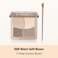FelinWel 4 colores resaltador contorno paleta maquillaje 3D bronceador mate contorno polvo 