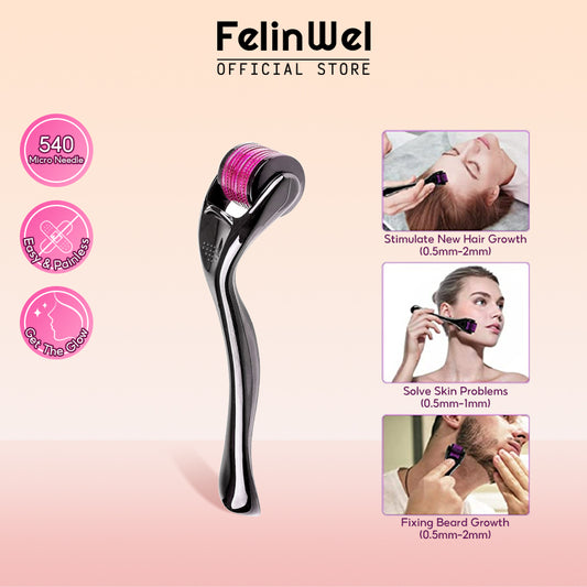 FelinWel 540 Sistema de cuidado de la piel con microagujas Rodillo de microagujas 