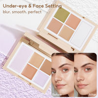 FelinWel Color Corrector + Setting Powder Palette for Dark Circles, Redness & Blemishes