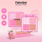 FelinWel 4 Colors Cheek Blush Palette Vegan & Cruelty-Free