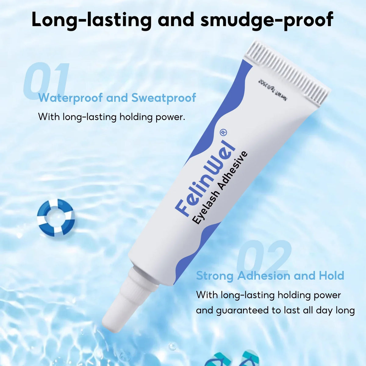 FelinWel Tweezers and Glue Set for Applying False Eyelashes