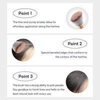 FelinWel Slope Hairline Powder Brush – Soft Vegan Fiber, Precise Blending