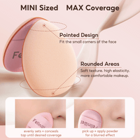 FelinWel - Juego de esponjas para dedos de tamaño mini, esponja de maquillaje, corrector facial, base para detalles 