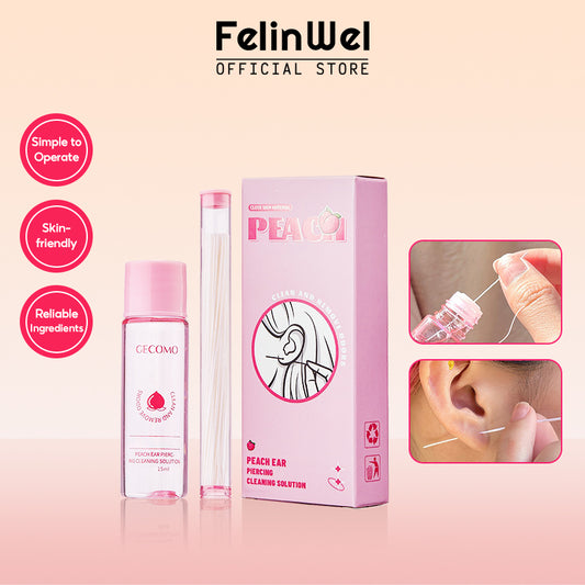 FelinWel - Limpiador de orificios para piercing de oreja, esterilización y cuidado posterior de piercings 