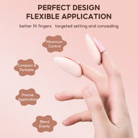 FelinWel - Juego de esponjas para dedos de tamaño mini, esponja de maquillaje, corrector facial, base para detalles 