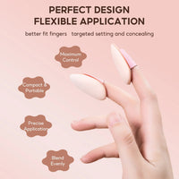 FelinWel - Juego de esponjas para dedos de tamaño mini, esponja de maquillaje, corrector facial, base para detalles 