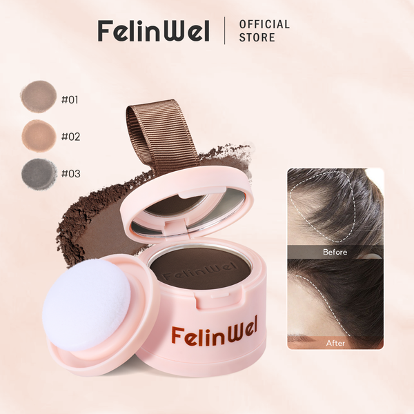 FelinWel Hairline Shadow Powder with Mirror and Puff Hairline Cover