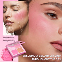 FelinWel 4 Colors Cheek Blush Palette Vegan & Cruelty-Free