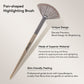 FelinWel - Fan-shaped Highlighter Brush, Soft, Skin-friendly, Multifunctional, Vegan Bristles, No Shedding, Durable