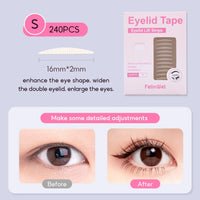 FelinWel Invisible Double Eyelid Tape – 240 Pcs, Waterproof, for Hooded & Mono-Lids