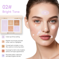 FelinWel Color Corrector + Setting Powder Palette for Dark Circles, Redness & Blemishes