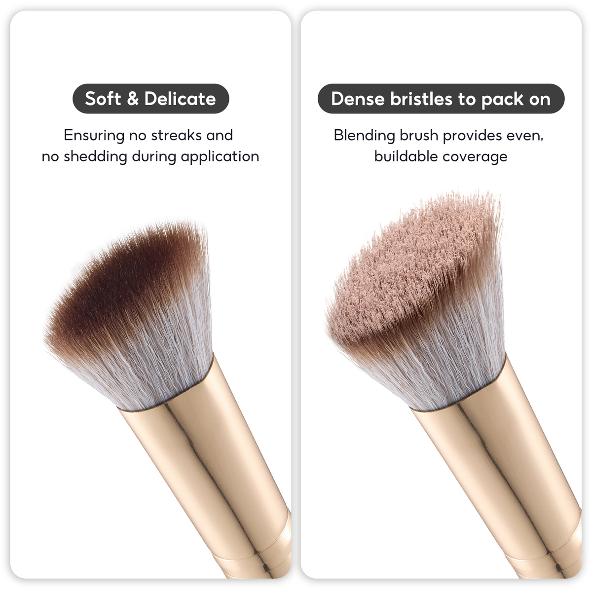 FelinWel Slope Hairline Powder Brush – Soft Vegan Fiber, Precise Blending