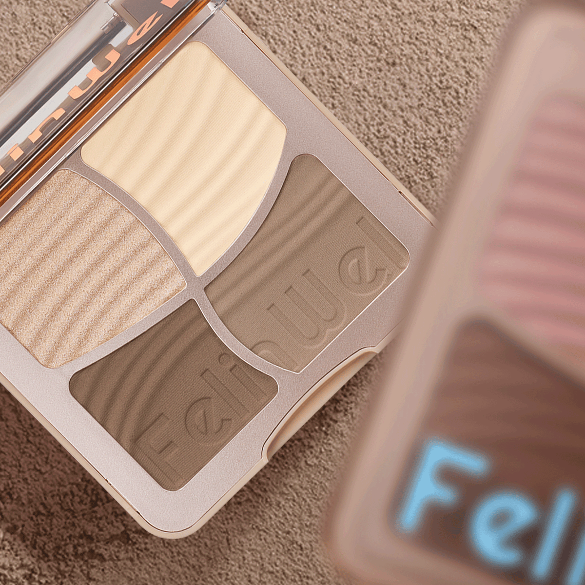 FelinWel 4 colores resaltador contorno paleta maquillaje 3D bronceador mate contorno polvo 