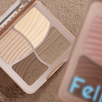 FelinWel 4 colores resaltador contorno paleta maquillaje 3D bronceador mate contorno polvo 