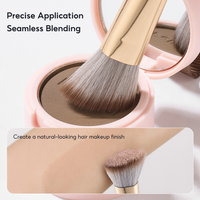 FelinWel Slope Hairline Powder Brush – Soft Vegan Fiber, Precise Blending