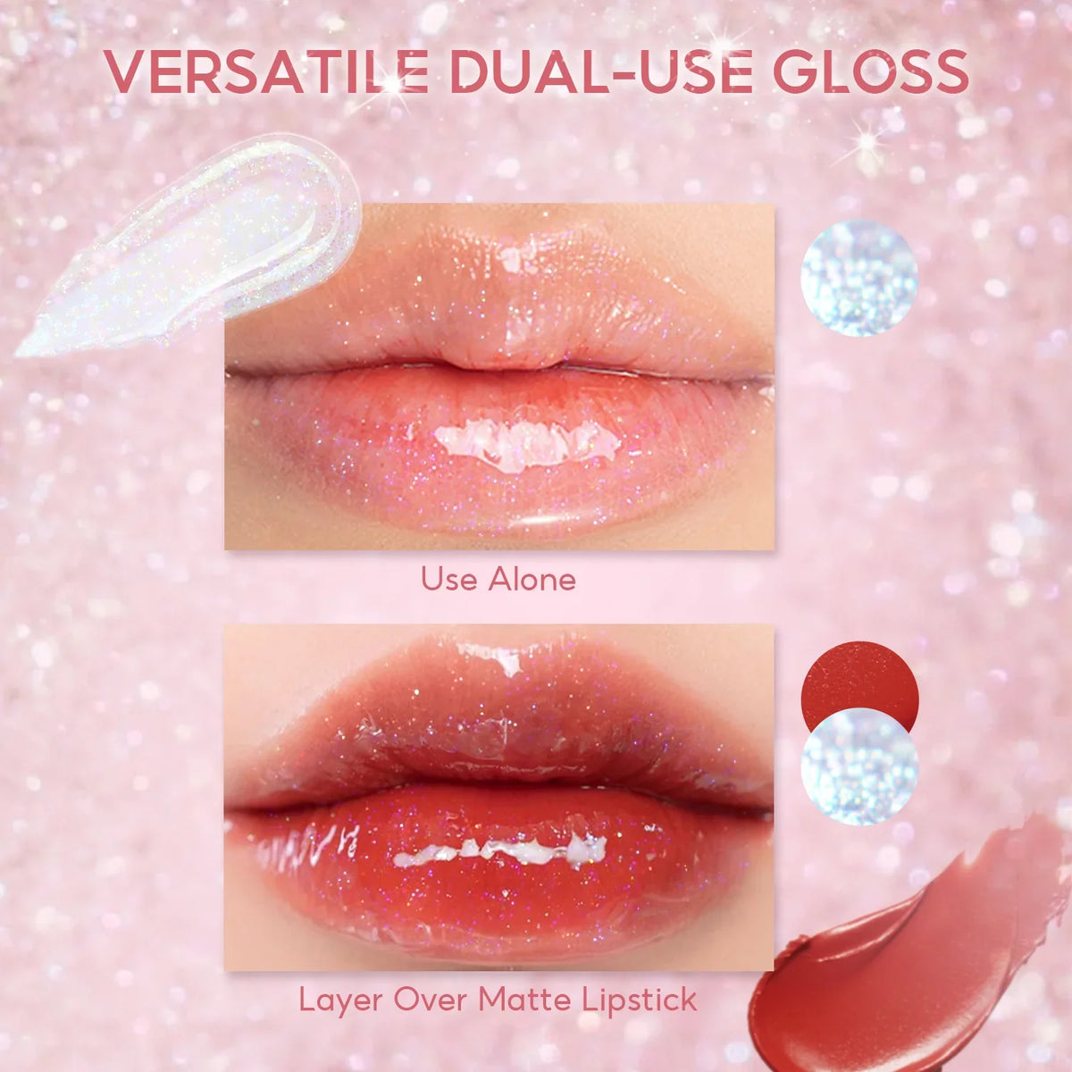 FelinWel Glitter Lip Gloss – Moisturizing & Plumping, Non-Sticky