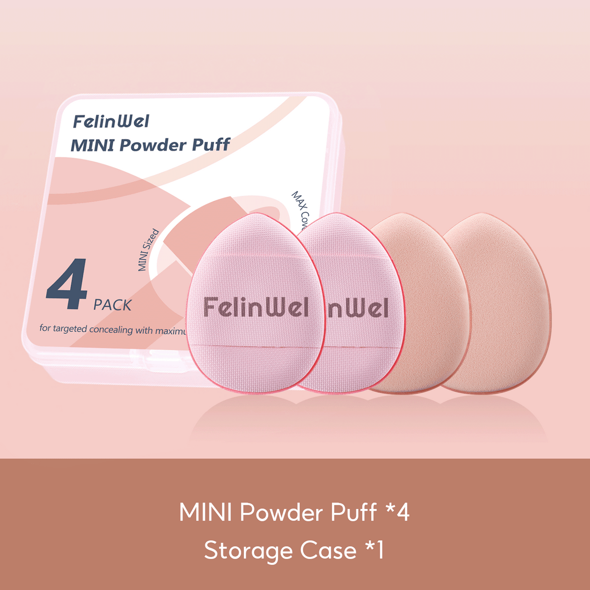FelinWel - Juego de esponjas para dedos de tamaño mini, esponja de maquillaje, corrector facial, base para detalles 