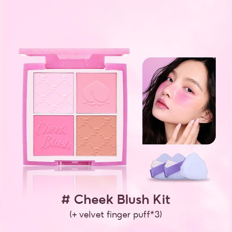 FelinWel 4 Colors Cheek Blush Palette Vegan & Cruelty-Free