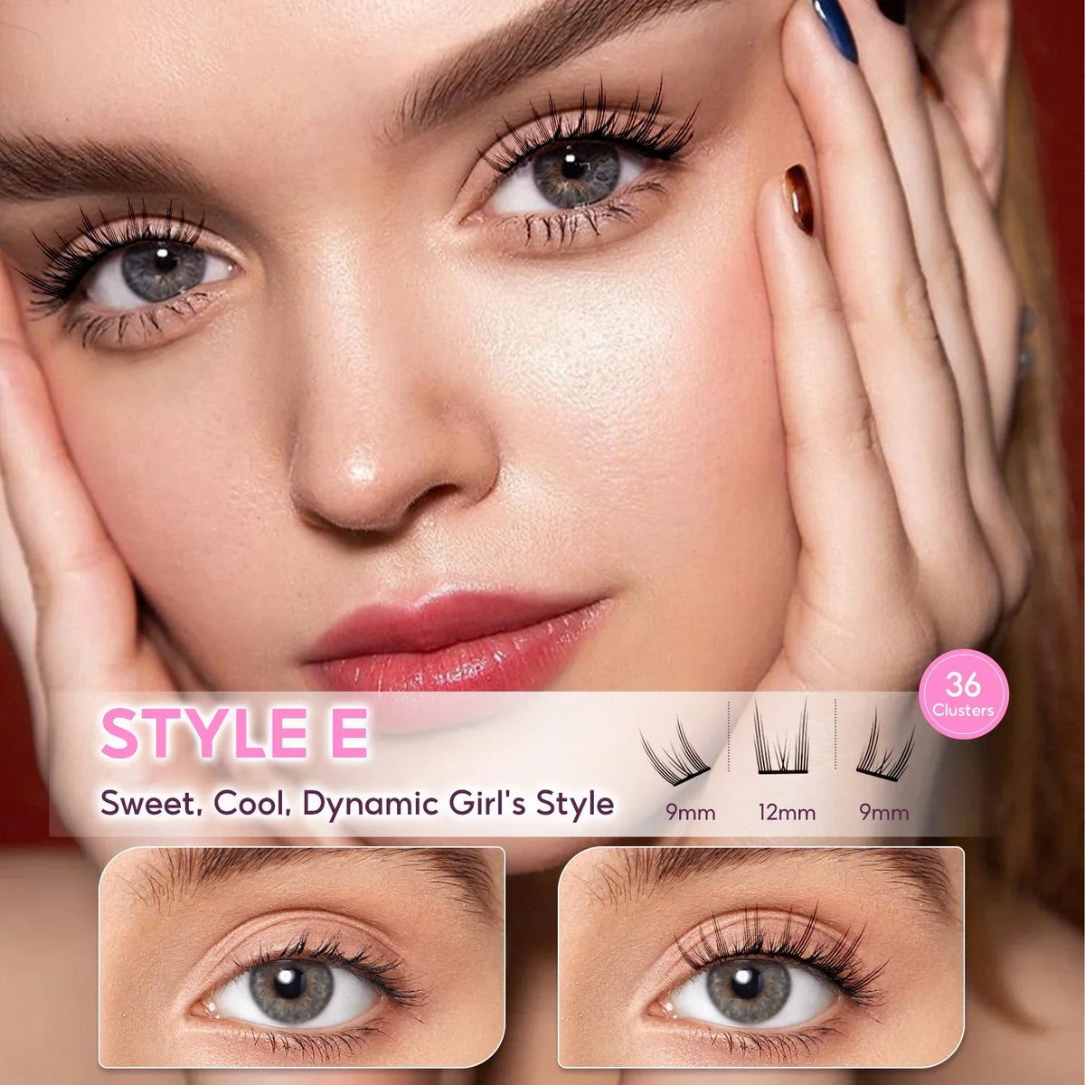 FelinWel Glue-free Cluster Eyelash Extensions Self-adhesive Remover-free Reusable
