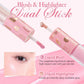 FelinWel Super Dewy Blush & Highlighter, Dual-ended Stick, Liquid, Weightless, Blendable, Dewy Glow