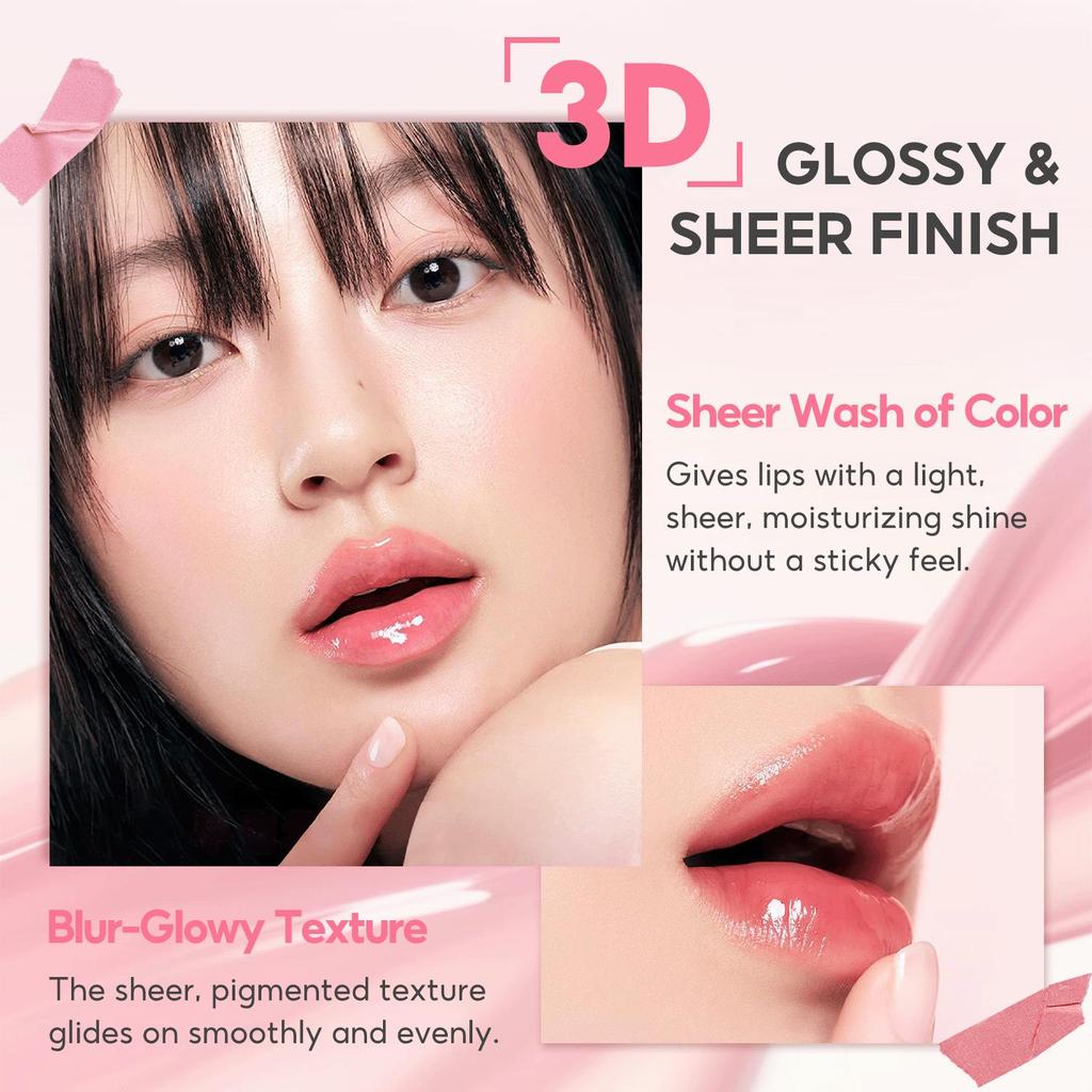 FelinWel Moisturizing Lip Oil with Glossy and Sheer Finish, Blur-Glowy Texture