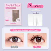 FelinWel Invisible Double Eyelid Tape – 240 Pcs, Waterproof, for Hooded & Mono-Lids