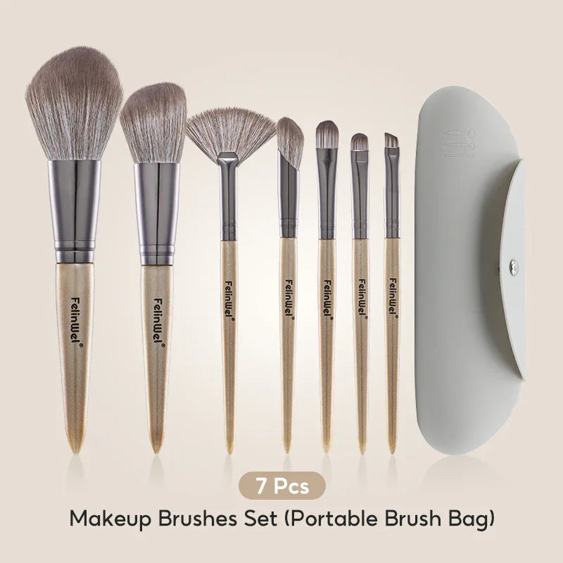 FelinWel Juego de brochas de maquillaje profesional de 13 piezas Vegano sin crueldad animal 