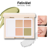FelinWel Color Corrector + Setting Powder Palette for Dark Circles, Redness & Blemishes