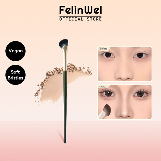FelinWel - Brocha para sombra de nariz, Brocha de maquillaje para contorno de nariz 100% libre de crueldad animal 