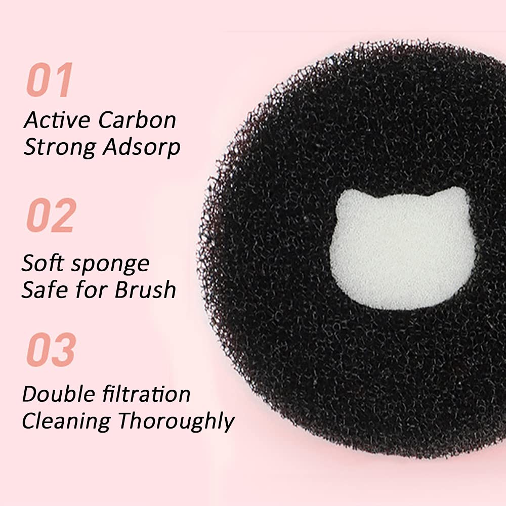 FelinWel - Esponja limpiadora mágica para eliminar colores, esponja limpia para brochas de maquillaje en seco