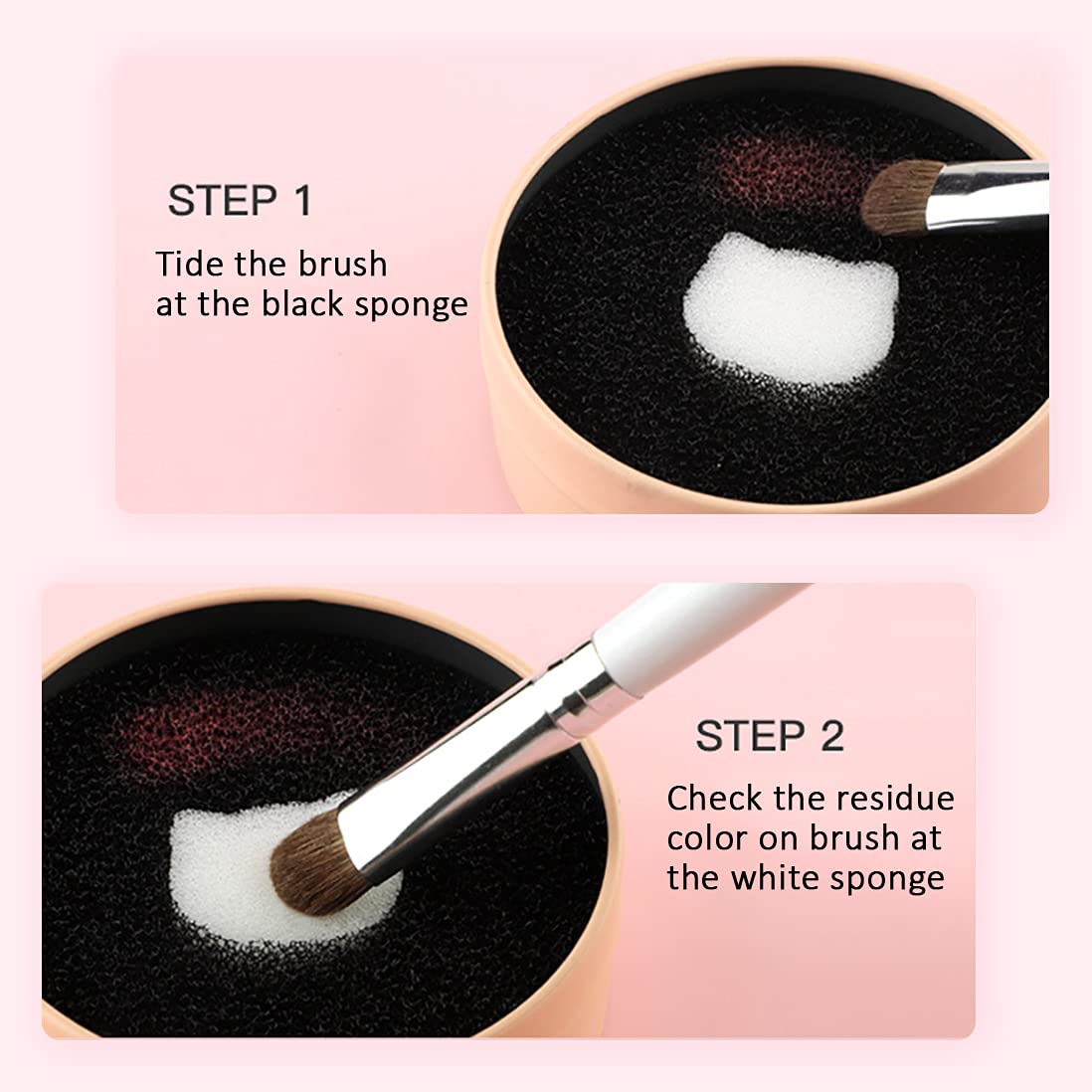 FelinWel - Esponja limpiadora mágica para eliminar colores, esponja limpia para brochas de maquillaje en seco