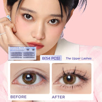 FelinWel Pestañas postizas en racimo para extensión de pestañas DIY 