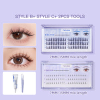 FelinWel Pestañas postizas en racimo para extensión de pestañas DIY 